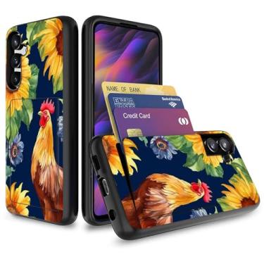 Imagem de Vobber Capa para Galaxy A16 5G, capa tipo carteira oculta com compartimento para cartão TPU à prova de choque e policarbonato capa protetora de camada dupla para Samsung Galaxy A16 5G 6,7 polegadas