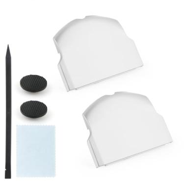 Imagem de 2 peças de capa traseira de bateria para Sony PSP 2000 2001 3000 3001 capa traseira gorda de substituição para tampa traseira acessórios de porta com ferramentas de reparo (cinza prateado)