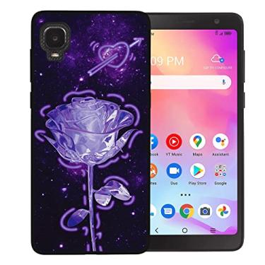 Imagem de Bestrella Capa para celular Alcatel TCL A3 Alcatel TCL A3 à prova de choque capa de proteção de corpo inteiro (rosa gelo)