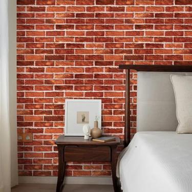 Imagem de Anmon Papel de parede de tijolo vermelho