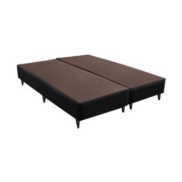 Imagem de Base Sommier Linho Preto Queen (158X198X30) Linho - Ortobom