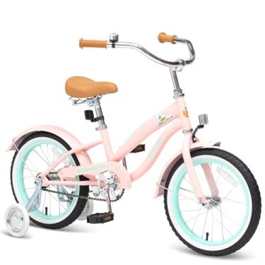 Imagem de ACEGER Bicicleta de praia para meninas de 50 cm, bicicleta infantil de velocidade única, adequada para crianças de 9 a 13 anos, freio de porta-copos incluído, refletores dianteiros e traseiros