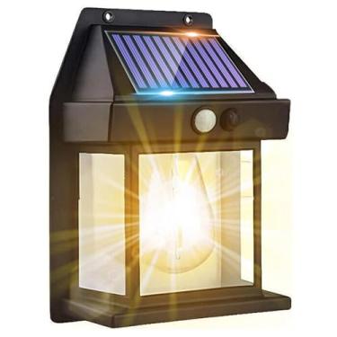 Imagem de Luminária De Parede Solar LED Com Sensor De Movimento PIR, Lanterna Externa Para Jardim, Quintal, Segurança, À Prova D'água, Para Caminhos E Jardins Pacote Com 4/8 Unidades(4pcs)