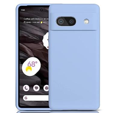 Imagem de Capa projetada para Google Pixel 7a, silicone macio e slim, absorção de choque [toque sedoso final] [antiarranhões] proteção total de 360°, capa para Pixel 7a 5G 6.a" - Lilás roxo