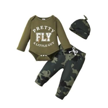 Imagem de Conjunto de roupas NZRVAWS Newborn Baby Boy Macacão Verde