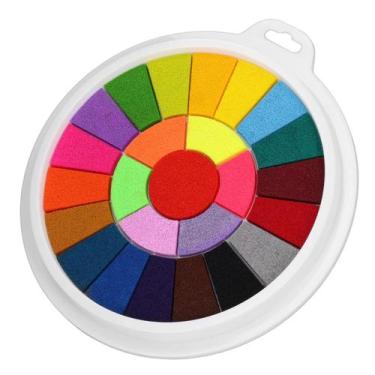 Imagem de Almofada de tinta VBESTLIFE Toddlers, 25 cores, lavável para crianças,