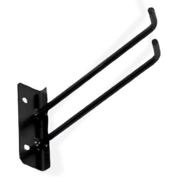 Imagem de Suporte de Parede em Aço Pintado, Preto, 30cm, Organizador Multiuso para Vassouras, Rodos e Ferramentas, Capacidade 7kg