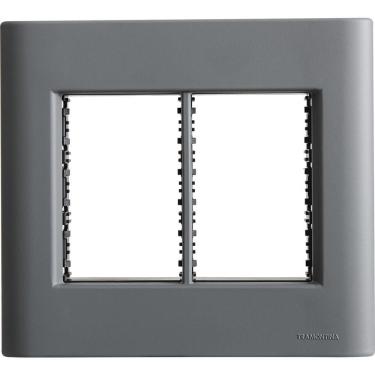 Imagem de Placa 6 Postos 4x4 Tramontina Giz Titânio Soft Touch Com Suporte