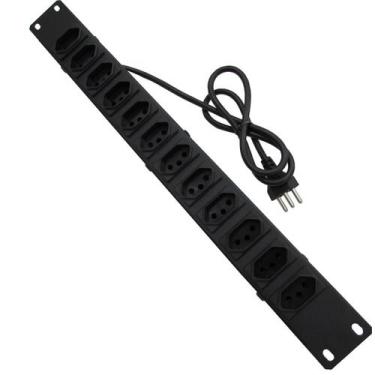 Imagem de Régua Rack 19 Polegadas Servidor 12 Tomadas 20a Energia Bivolt Cabo 1 