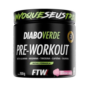 Imagem de Suplemento Em Pó Pre Treino Pre Workout Pote 150g FTW DIABO VERDE, 150