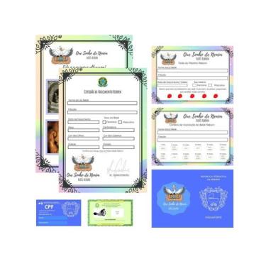 Imagem de Bebê Reborn Kit com 7 Documentos para bebê reborn ou bonecas em geral 