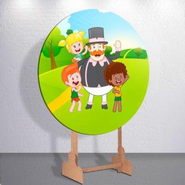 Imagem de Capa Painel Redondo 50x50cm Festa Infantil Mundo Incrível do Bita Mini