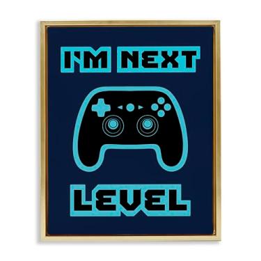 Imagem de Stupell Industries Arte de parede em tela flutuante cinza retrô I'm Next Level, design de Marcus Prime, 78 x 63 cm