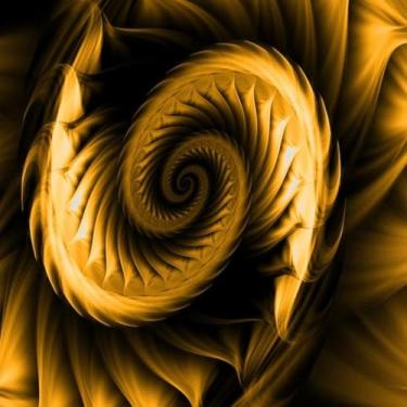 Imagem de Quadro Decorativo Arte Moderna Fractal Painel de Parede Design Contemporâneo 30x30cm