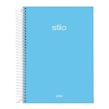 Imagem de Caderno Universitário Capa Dura 01 Matéria 80 Folhas Jandaia Stilo Pastel Azul