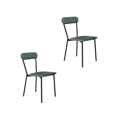 Imagem de Cadeira Vintage Emília Fixa C-4 Pes 450 X 505 X 810 Mm C-2 Un.cn.urano Vd.salvia Cn.urano Verde Sálvia