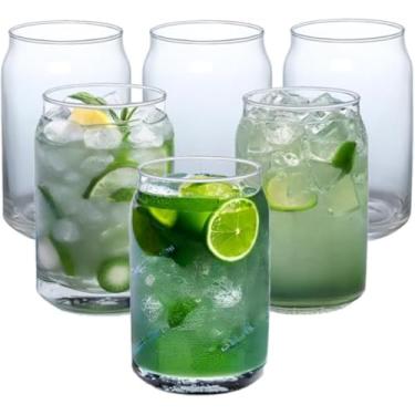 Imagem de Conjunto de 6 Copos de Vidro para Drinks, Transparentes, Design Clássico, Ideais para Bebidas e Coquetéis, 300ml