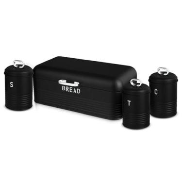 Imagem de Jogo Porta pães + 3 potes multiuso Black Berlinger Haus