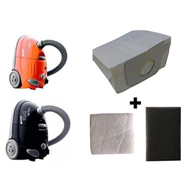 Imagem de Kit Com 3 Sacos Descartáveis Aspirador De Pó Electrolux Trio + Filtros Motor