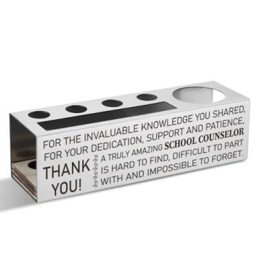 Imagem de NLOJHJ Presentes atenciosos para conselheiro escolar, presentes de admiração para conselheiro, presentes de papelaria para conselheiro, presentes de agradecimento para conselheiro, suporte de caneta