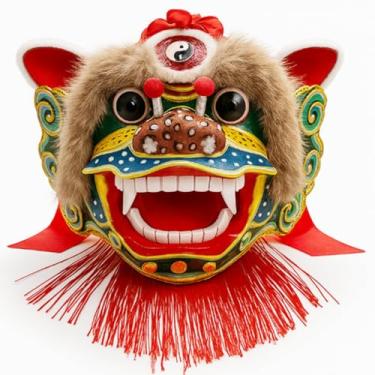 Imagem de DLD Estátua de escultura tradicional chinesa de dança de leão Kylin, ornamentos feitos à mão e escultura Kylin, o guardião da boa sorte na mitologia chinesa, para família, coleção, ano novo