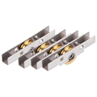 Imagem de MotiveTech Conjunto de 4 Polias com Rolamento para Portas de Correr, Rolamentos de Cobre Eficientes para Movimentos Suaves E Precisos. Acessórios para Ferragens