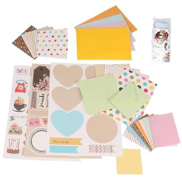 Imagem de Kits de cartões comemorativos faça-você-mesmo, kits de cartão de papel coloridos feitos à mão, inclui 16 cartões, 16 envelopes com acessórios de decoração para convite de aniversário, ação de graças