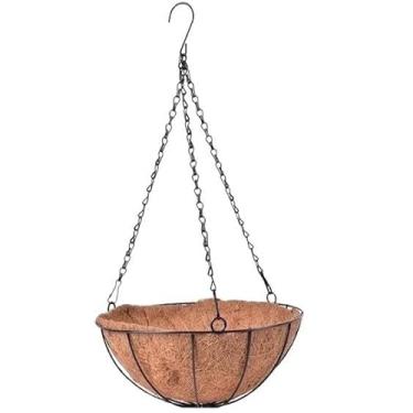 Imagem de Kit 2 Vasos Suporte Pendente Fibra De Coco Pequeno - Decoração Natural para Varanda, Jardim Vertical e Ambientes Internos - vasos de plantas