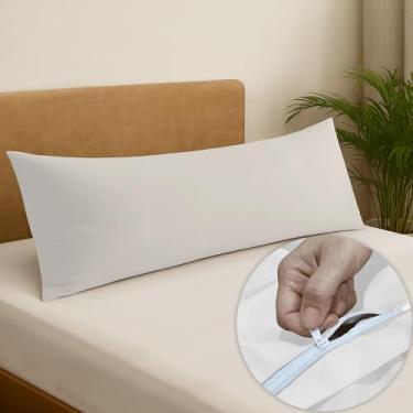 Imagem de Fronha Para Travesseiro de Corpo Avulsa 1,30m x 0,45m Xuxão Gigante 180 Fios Toque Macio (Branco)
