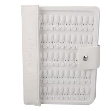 Imagem de ZJchao Livro de Exibição de Cores de Unhas de 150 Cores, Suporte de Amostra de Unhas de Plástico Com Pontas Falsas Brancas e Capa de Couro PU ABS Reforçado, para Entusiastas de Salão