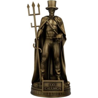 Imagem de Estátua Exu Calunga Umbanda Candomblé (Cor Ouro Velho)