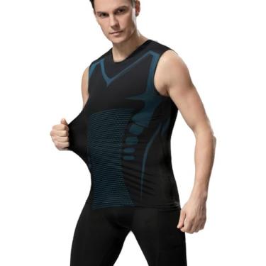 Imagem de Regatas Dry Fit para Academia Masculina, Muscle Fitness Tee Dry Fit Camisa de treinamento sem mangas, Tops de exercícios de ginástica para musculação, malhação, basquete, treinamento esportivo Hoghaki