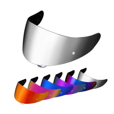 Imagem de PSLER Viseira C91 - HJ17 Capacete Viseira matizada C90 Pinlock-Ready Face Shield Substituição para HJ17 C90 C91 C91N, Prata