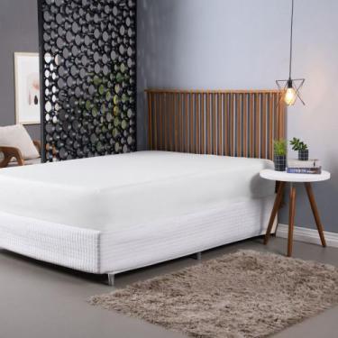 Imagem de Lençol Queen Avulso com Elástico Percal 200 Fios Branco - Casa Fernand