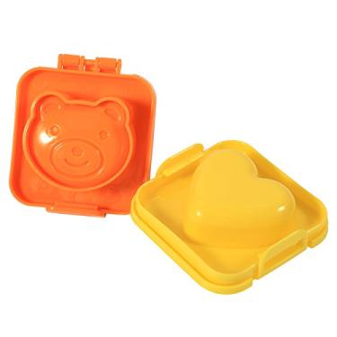 Imagem de Generic Conjunto de Moldes DIY para Ovos - Formas Fofas e Adoráveis ​​para Cozinhar Em Família - 6 Peças Coelho, Urso, Peixe, Carro, Estrela, Coração de Amor Acessórios de Cozinha