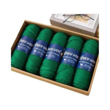 Imagem de Fio De Lã De Alpaca Quente E Elegante 500g Grosso Para Suéteres, Corta