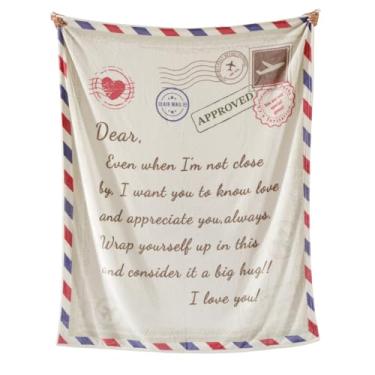 Imagem de Geniospin Cobertor de correio aéreo, presente para mulheres/adolescentes/filha/filho/avó, cobertor de flanela super macio para o Natal para sofá-cama, quente e aconchegante