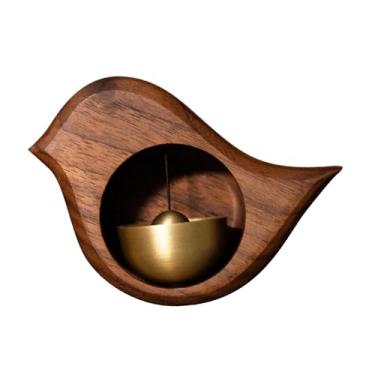 Imagem de Shopkeepers Bell for Door Opening Wood Doorbell Cute Welcome Wind Chime Wooden Door Bell for Backyard Fridge Cafe Home Garden, Light Brown(Brown)
