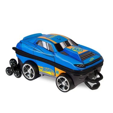 Imagem de Mochila 3D de Rodinhas Infantil - Hot Wheels - D-Muscle - Azul - Maxtoy