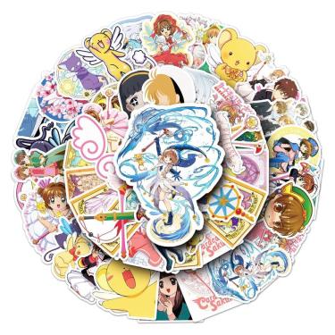 Imagem de Adesivos Cards Captors Sakura Anime Waterproof 50 unidades/pacote