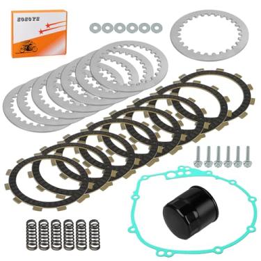 Imagem de Placas de fricção de embreagem com parafuso de molas + kit de junta para Yamaha YZF-R6 YZF-R6S FZ6 FZS600 2003-2009