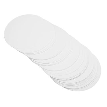 Imagem de Crachá de papel redondo, faça você mesmo, desenhado à mão, qualidade premium, material de fibra vegetal em branco, multiuso para botões de pino, adesivos de geladeira, 100 peças (44MM)