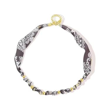 Imagem de KummerSaprk Colar de cachecol com pingente, bandana, concha de peixe, morango, miçangas, joias de praia, presentes para mulheres, Metal, Sem Pedra Preciosa