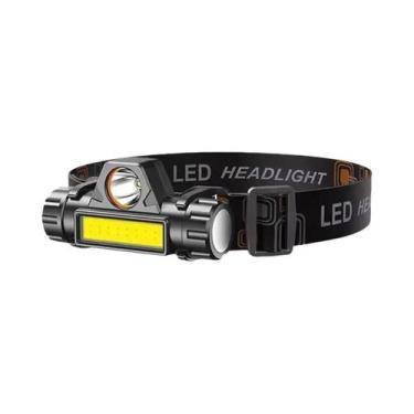 Imagem de Lanterna De Cabeça Mini Sensor Recarregável USB COB LED Para Pesca E C