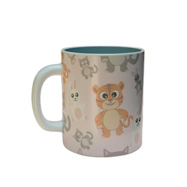 Imagem de Caneca Xícara de Café Porcelana 300ml Com Desenho de Coelho