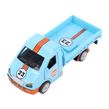 Imagem de KUIDAMOS Brinquedo Modelo de Caminhão de Liga Requintado Em Escala 1:32 para Decoração de Bolo de Aniversário de Meninos, Modelo de Veículo de Caminhão de Material Confortável para Dramatização (Azul)