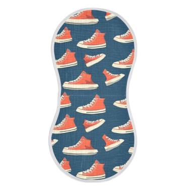 Imagem de STAYTOP 1 peça de sapatos coloridos de desenhos animados panos de arroto para bebês meninos meninas e toalha de recém-nascido, panos grandes absorventes para arrotar