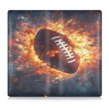 Imagem de Burbuja Porta-luvas de couro e registro de carro, porta-luvas de couro de futebol americano de bombeiro, organizador de documentos, carteira de acessórios