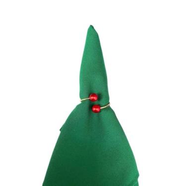 Imagem de Kit 6 ou 12 Argola Porta Guardanapo Mesa Posta Natal(Vermelho,12)