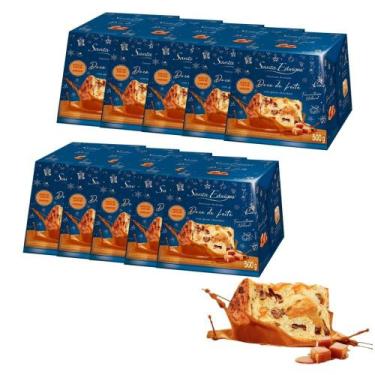 Imagem de Kit 10 Panettones Recheados Doce de Leite Santa Edwiges 500g - 11766, 